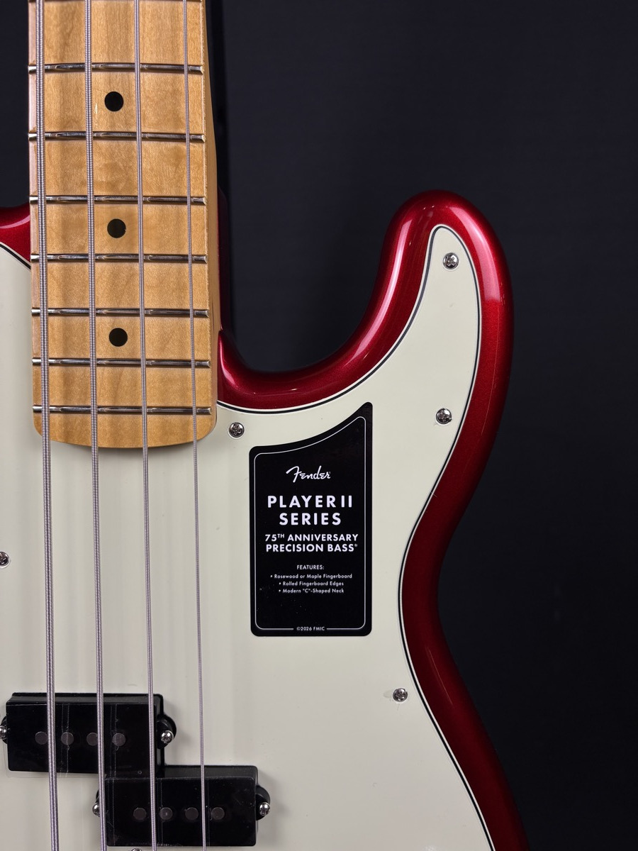 Fender Fender 75th Anniversary Player II Precision Bass, Candy Apple Red - Basses