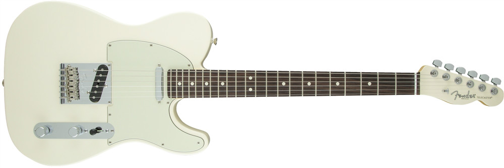 Fender Fender Ltd Edition American Standard Tele In Olympic White With Painted Head. - Guitars