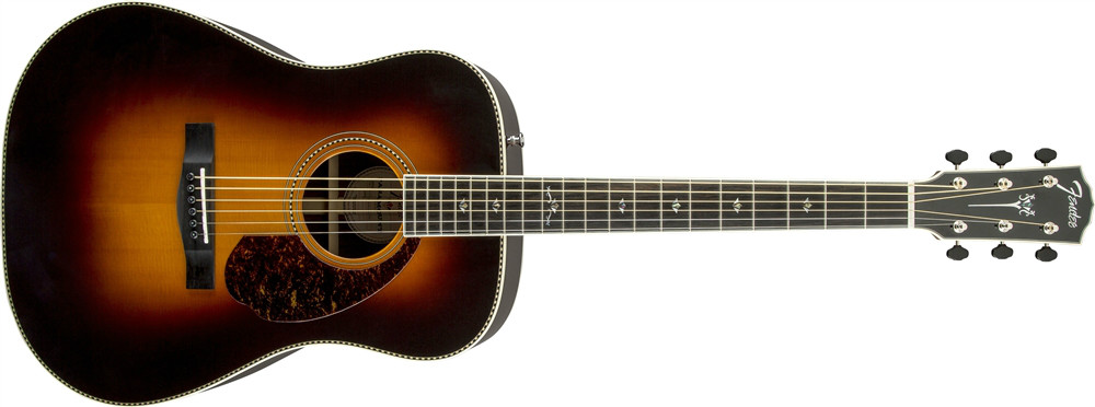 Fender Fender Acoustic Paramount PM-1 Deluxe Dreadnought In Sunburst With Case - Guitars