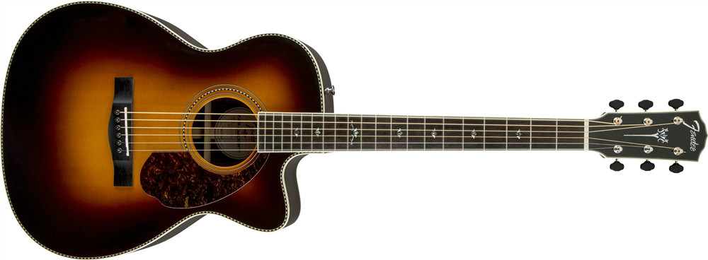 Fender Fender Acoustic Paramount PM-3 Deluxe Triple O In Sunburst With Case - Guitars