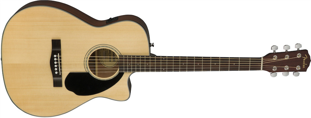 Fender Fender CC-60SCE Solid Top Concert Acoustic With Pickup In Natural - Guitars