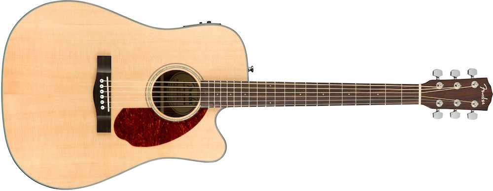 Fender Fender Acoustic CD-140SCE Natural Cutaway Electric Solid Top w/Case - Guitars