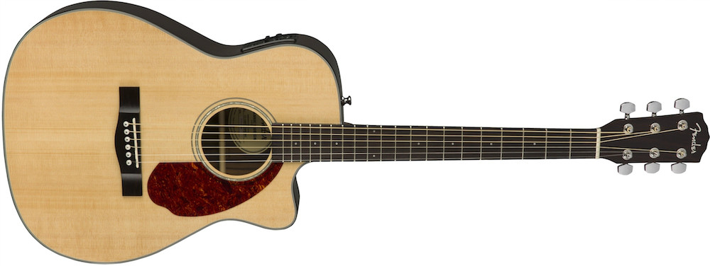 Fender Fender CC-140SCE Solid Top Concert Cutaway Acoustic Electric w/Case in Natural - Guitars