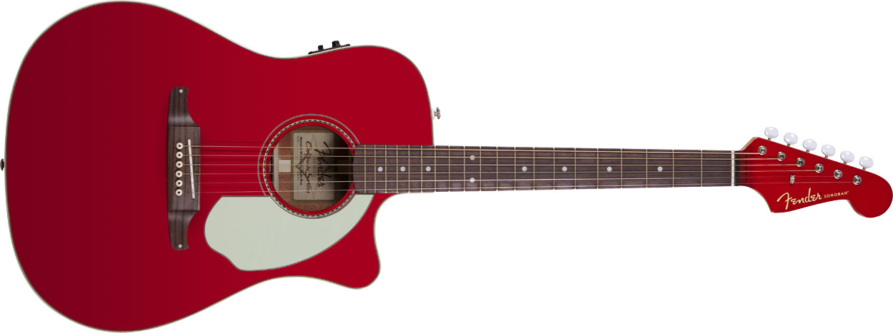 Fender Sonoran レッドエレアコ Fender Sonoran SCE Candy Apple Red