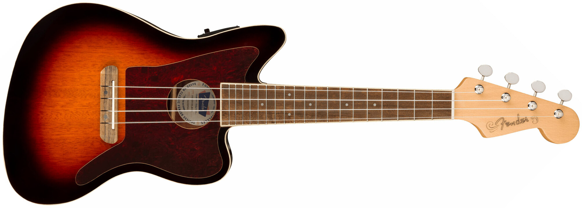 Fender Fender Fullerton Jazzmaster Ukulele Concert in 3 Colour Sunburst - Ukuleles