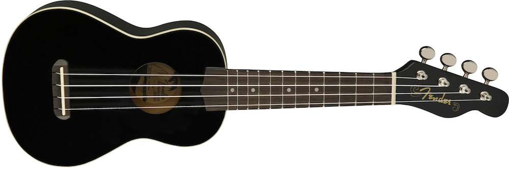 Fender Fender Venice Soprano Ukulele - Black - Ukuleles