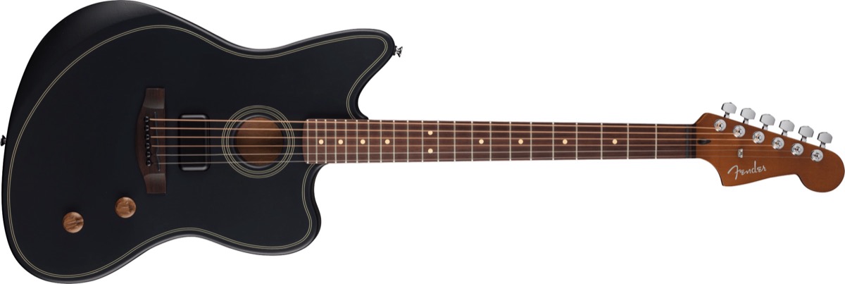 Fender Acoustasonic Standard Jazzmaster In Black
