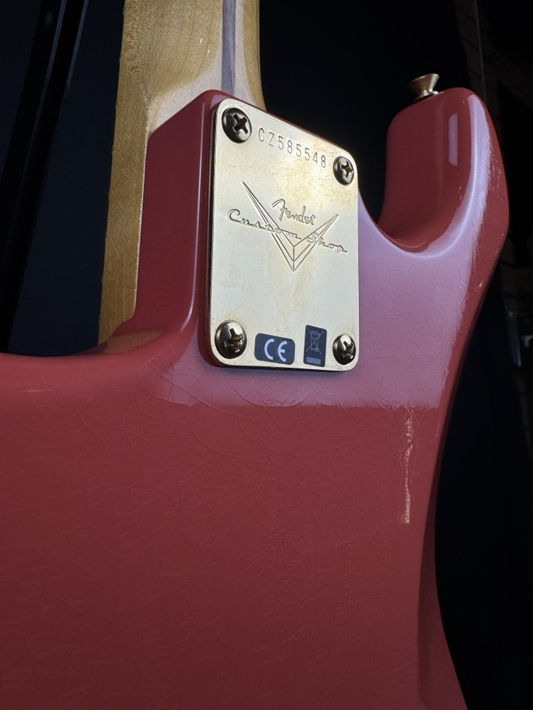 Fender Custom Shop Fender Custom Shop 1955 Strat DLX Closet Classic, Faded Aged Fiesta Red - Guitars