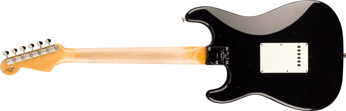 Fender Custom Shop Fender Custom Shop Limited Edition Roasted Strat, Journeyman Relic, Black - Guitars