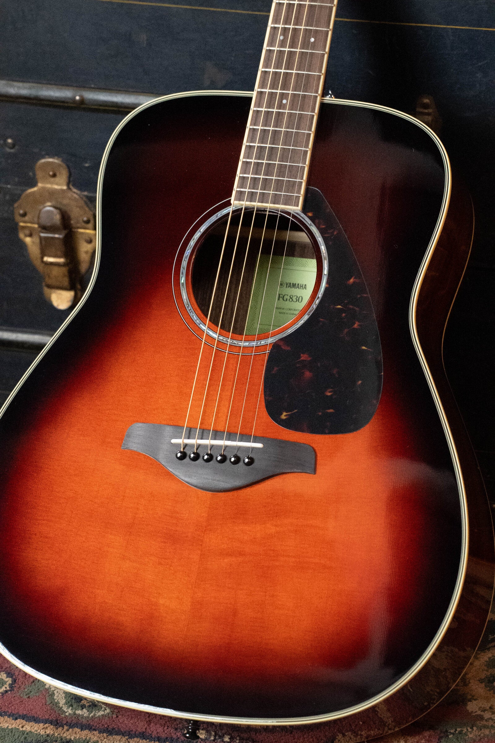 Yamaha Yamaha FS830 Solid Spuce Top Concert Guitar, Tobacco Brown Sunburst - Guitars