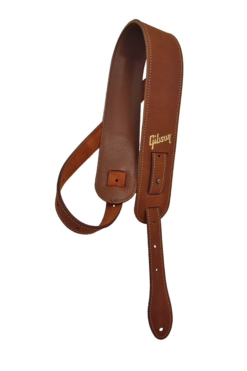Gibson Gibson NuBuck Leather Strap - Brown - Guitars