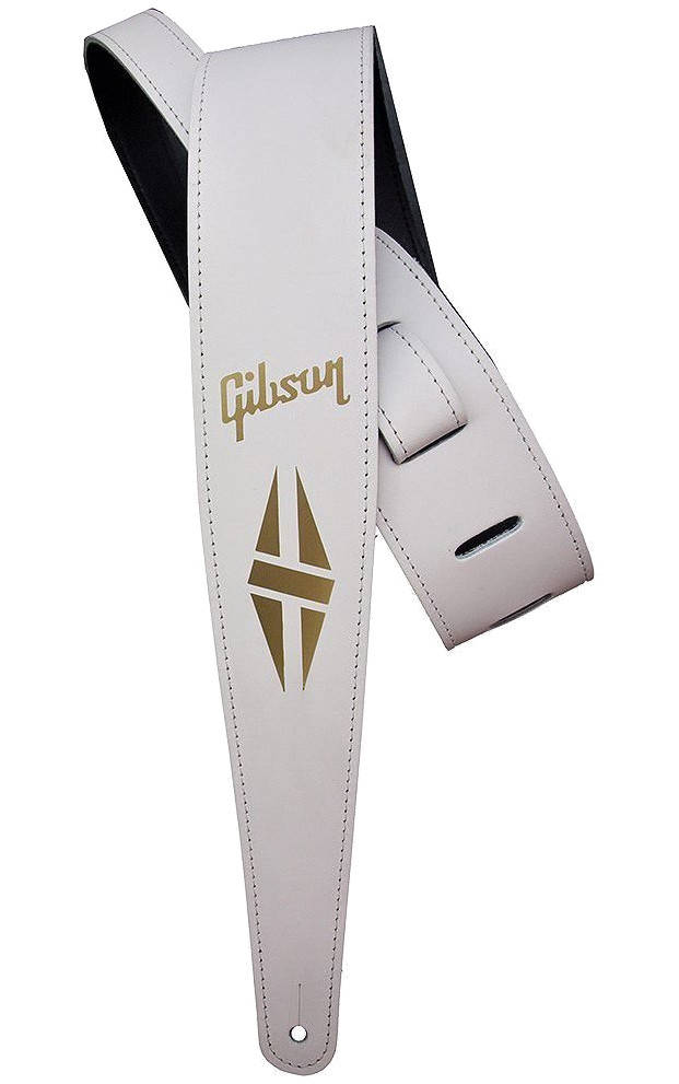 Gibson Gibson Leather Strap White Split Diamond - Guitars