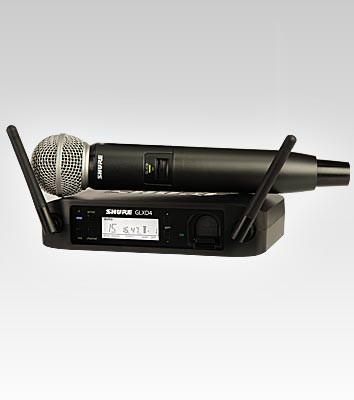 Shure Shure GLXD24 Wireless Receiver With Wireless Handheld SM58 Mic - Recording