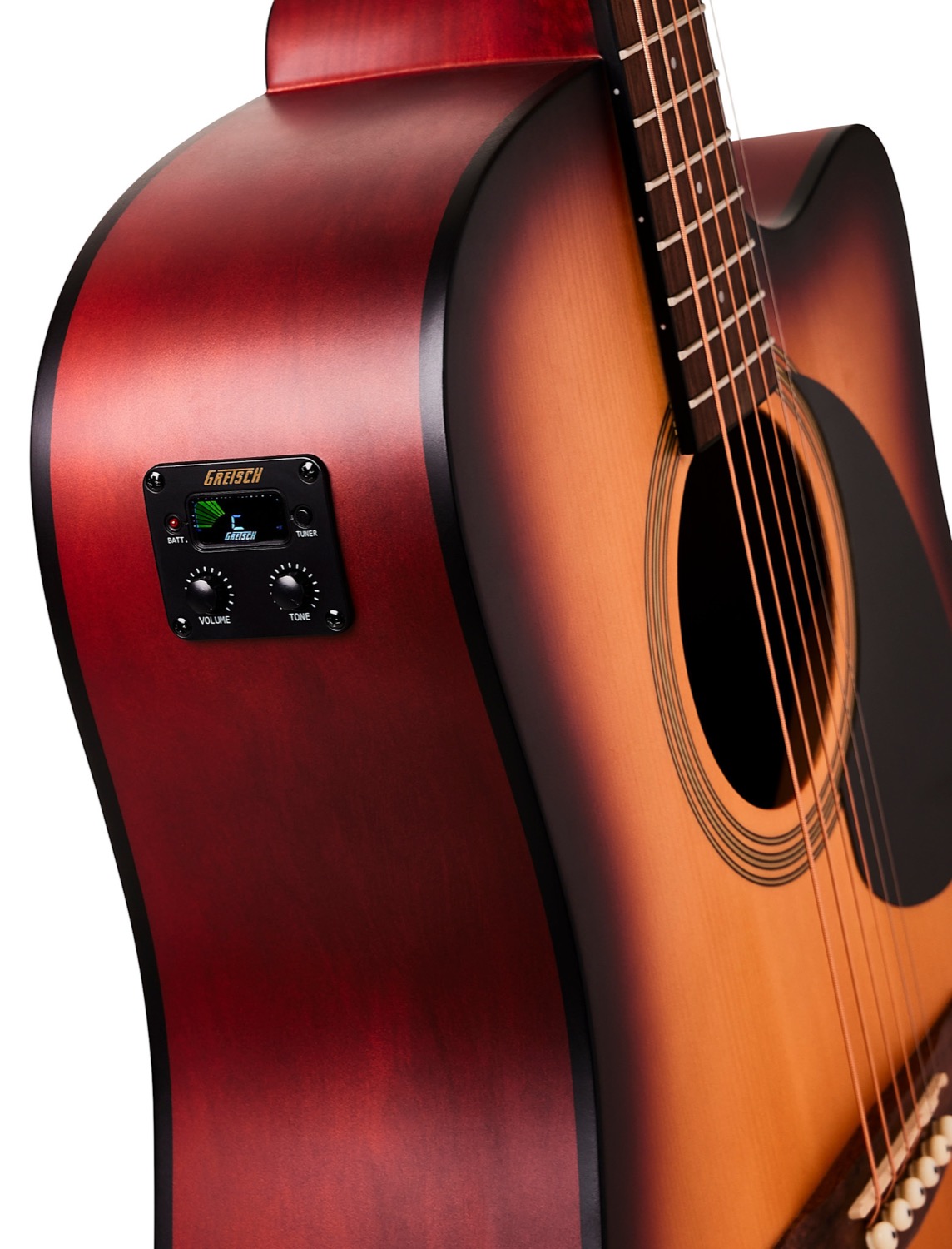 Gretsch Gretsch Prelude D100CE Dreadnought, Cutaway, Acoustic Electric - Sunburst - Guitars