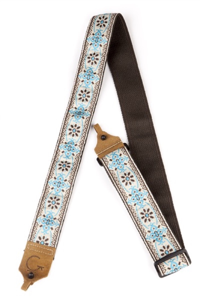 Gretsch Gretsch G Brand Banjo Strap Blue Brown With Brown End - Guitars