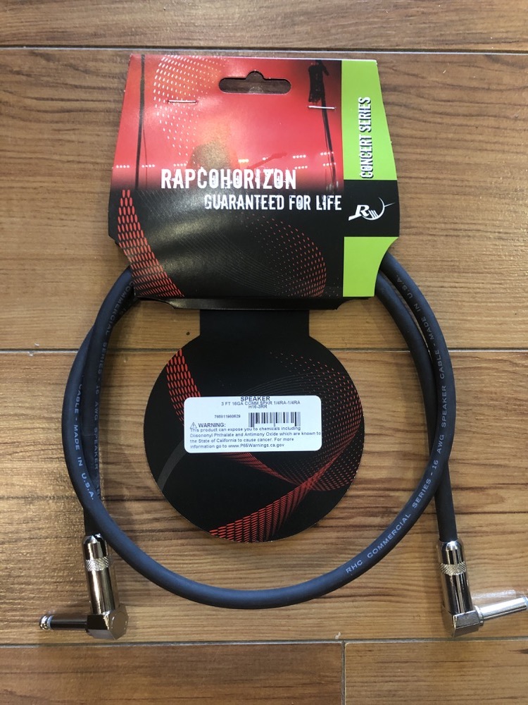 Rapco 3' 16 Gauge RA RA Speaker Cable