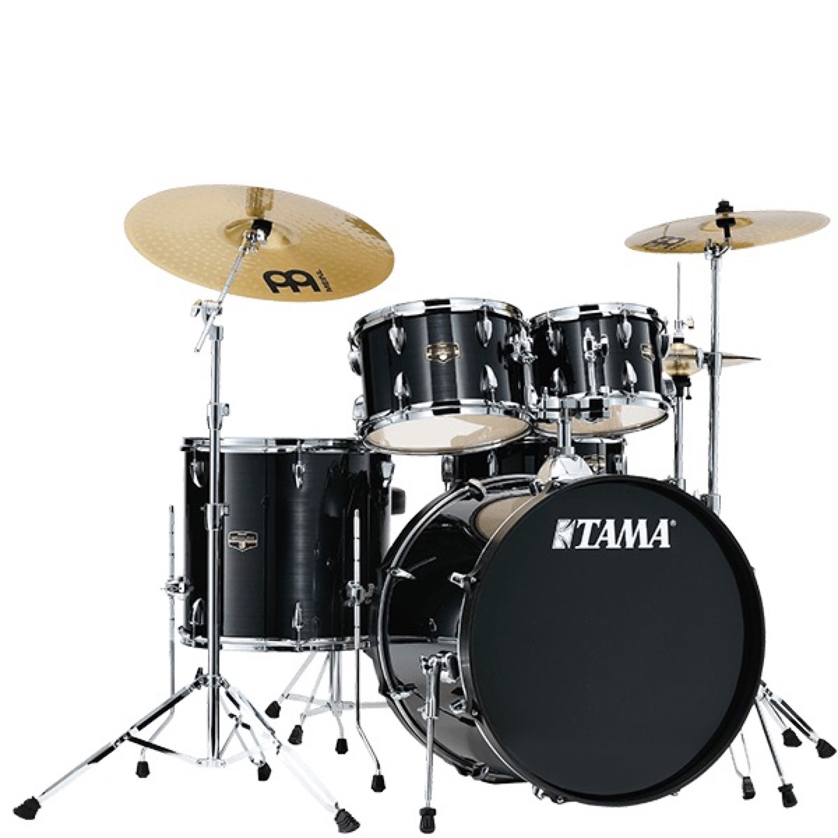 Tama Tama Imperialstar 5-Piece Kit w/ Meinl Cymbals In Hairline Blk 20,10,12,14F,14S - Drums