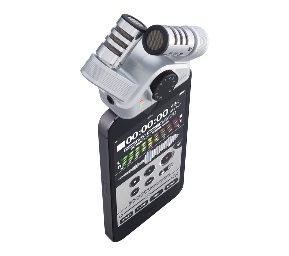 Zoom Zoom IQ6 XY Stereo Mic For IOS With Lightning Input - Recording