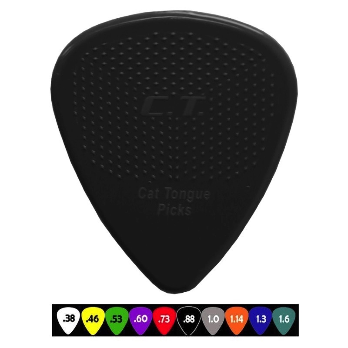 Misc Cat's Tongue Brain Picks .88 Black - Pack of 10 - Guitars
