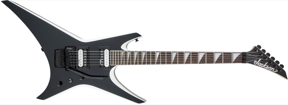 Jackson Warrior JS32 In Black With White Bevels
