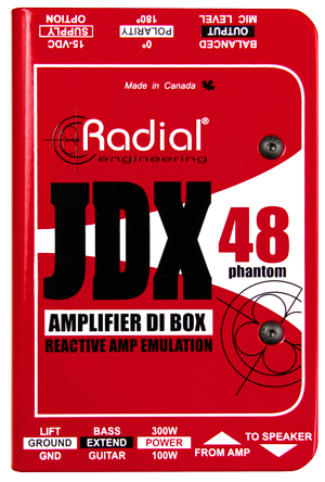 Radial Radial JDX 48 Reactor Guitar Amp Direct Box - Recording
