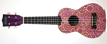Kala Kala Ukadelic Soprano Ukulele Purple Paisley - Ukuleles