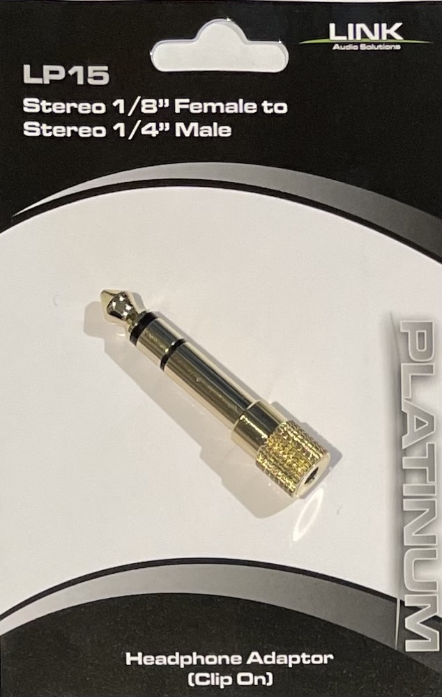 Link Audio Link Audio Stereo 1/8" Female to Stereo 1/4" Male Headphone Adapter Gold - Recording
