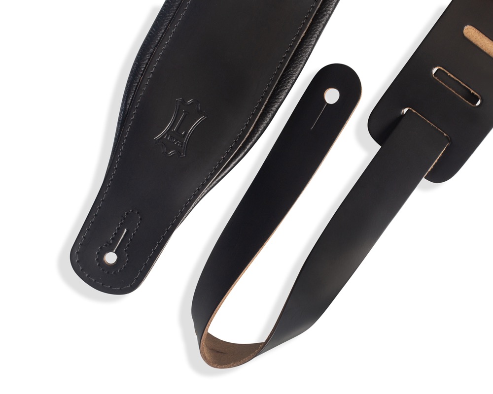 Levy's Levys 3" Top Grain Padded Leather Guitar Strap - Black - Guitars