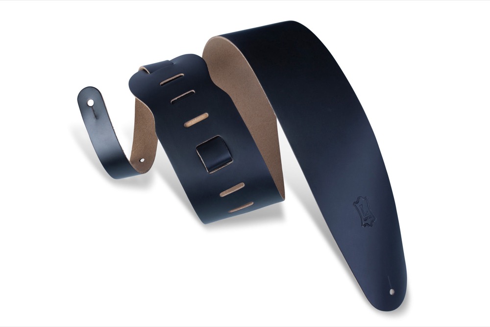 Levy's Levys 4" Top Grain Leather Strap - Black - Guitars