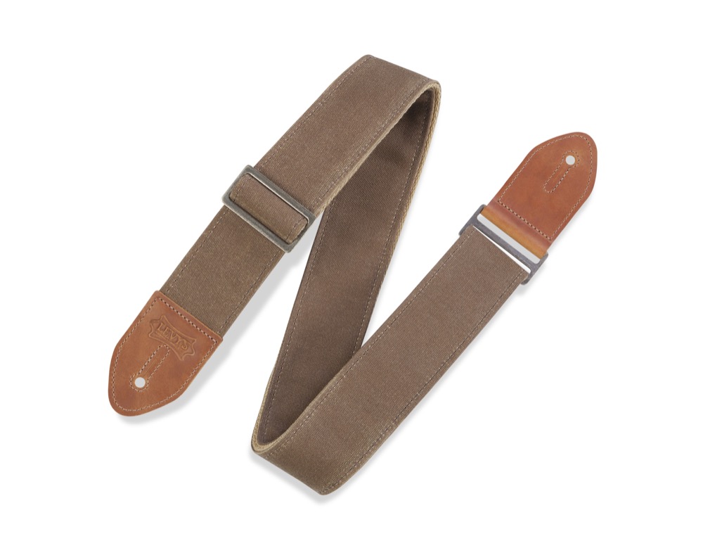 Levy's Levy's 2" Traveler Waxed Canvas Strap With Cotton Backing - Tan - Guitars