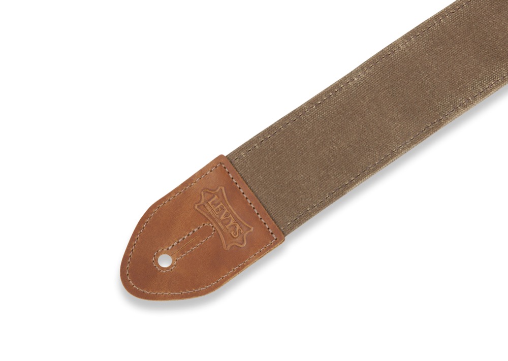 Levy's Levy's 2" Traveler Waxed Canvas Strap With Cotton Backing - Tan - Guitars
