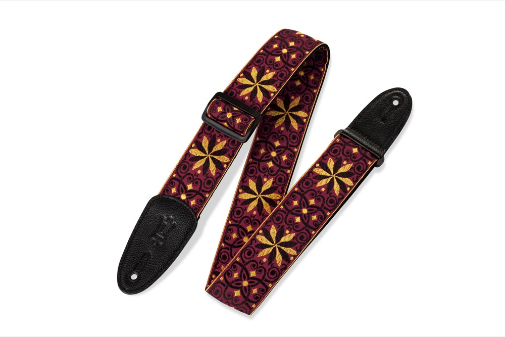 Levy's Levy's Hootenanny Strap - Red and Yellow Motif - Guitars