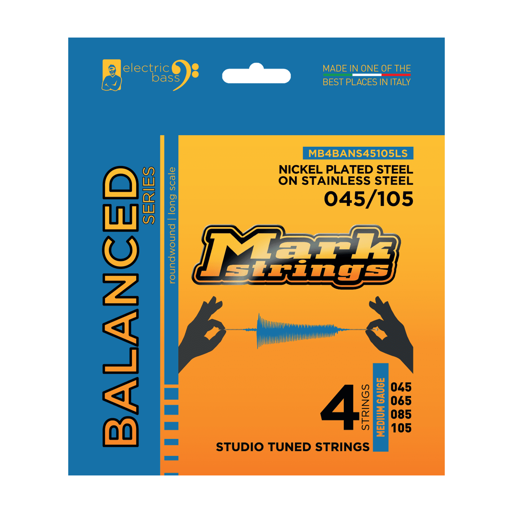 Markbass Markbass Nickel On Stainless Steel Long Scale, 4 Strings, Medium Gauge 45-105 - Strings