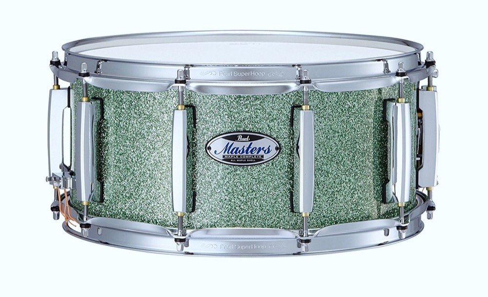 Pearl Pearl Masters Maple Complete 14 X 6.5" Snare in Glacier Blue Sparkle - Drums