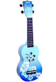 Misc Mahalo Hibiscus Soprano Ukulele In Blue Burst - Ukuleles