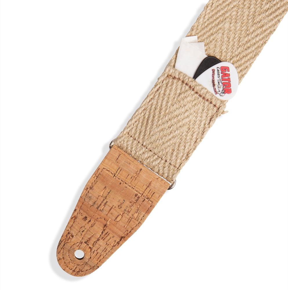 Levy's Levys 2" Vegan Hemp Guitar Strap with Cork Ends - Natural - Guitars