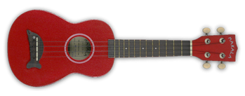 Kala Makala Soprano Dolphin Ukulele Candy Apple Red - Ukuleles