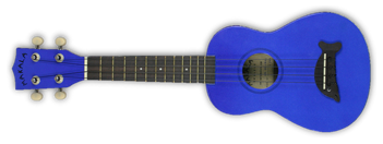 Kala Makala Soprano Dolphin Ukulele Metallic Blue - Ukuleles