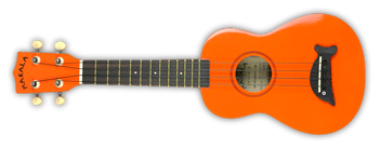 Kala Makala Soprano Dolphin Ukulele Orange - Ukuleles