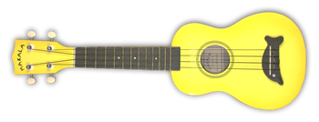 Kala Makala Soprano Dolphin Ukulele Yellow - Ukuleles