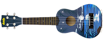 Kala Makala Ukadelic Soprano Ukulele Tropical Night - Ukuleles