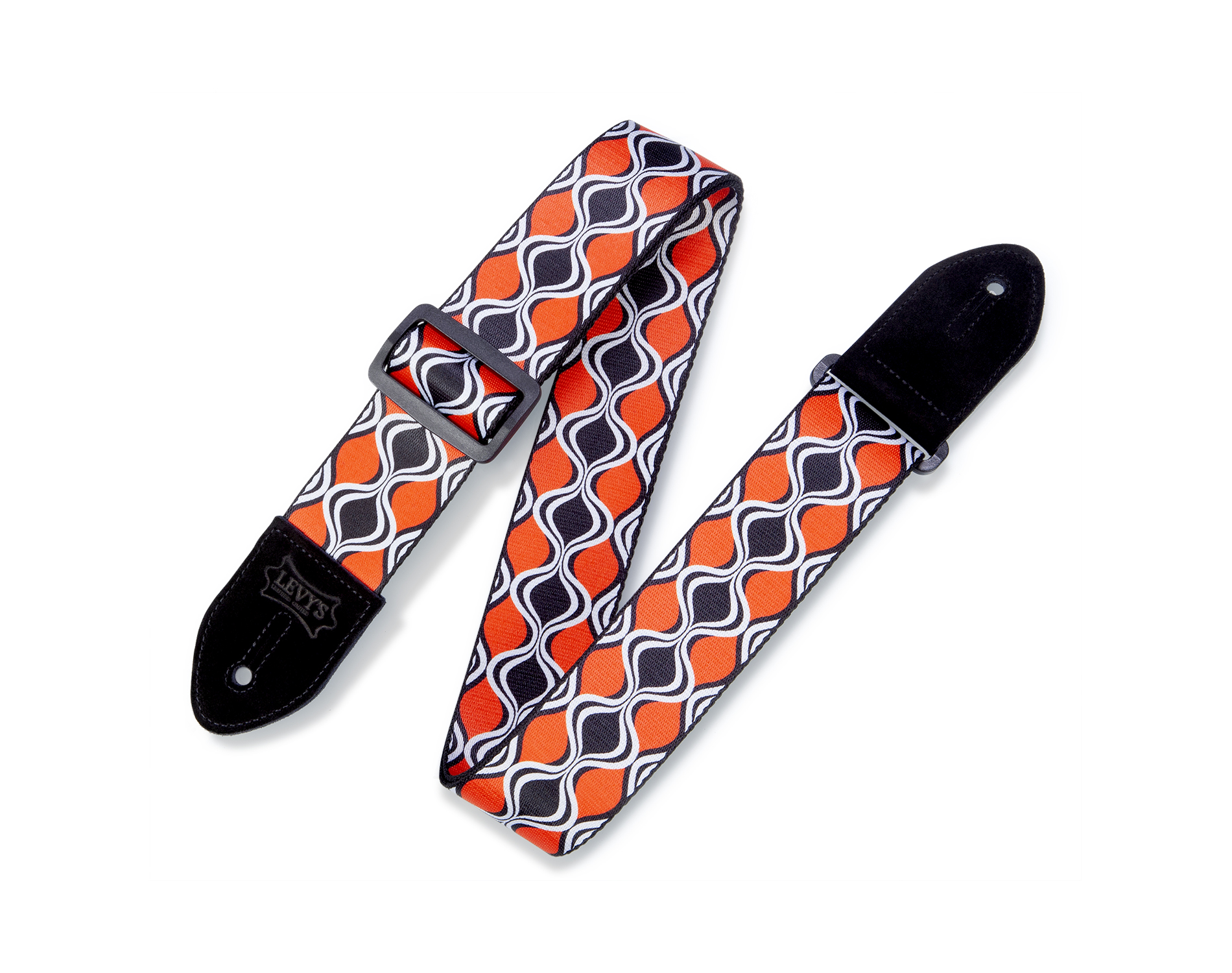 Levy's Levy's 2 Inch Printed Polyester Strap With Suede Leather Ends - Ellipse - Guitars