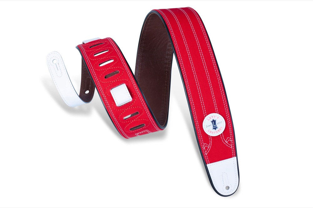 Levy's Levys 2.5" Canvas Converse Style Strap - Red - Guitars