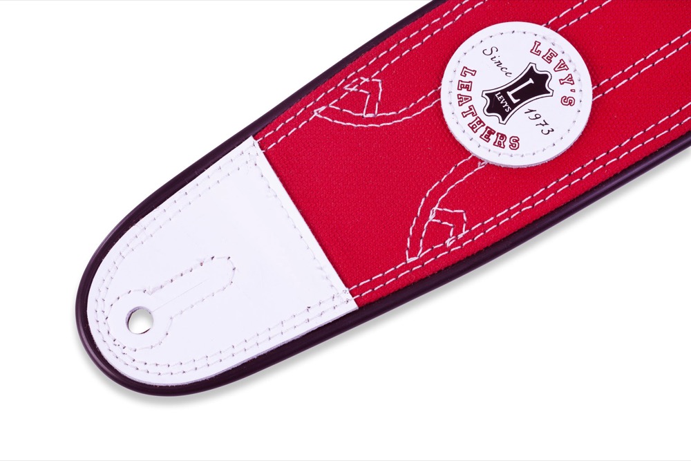 Levy's Levys 2.5" Canvas Converse Style Strap - Red - Guitars