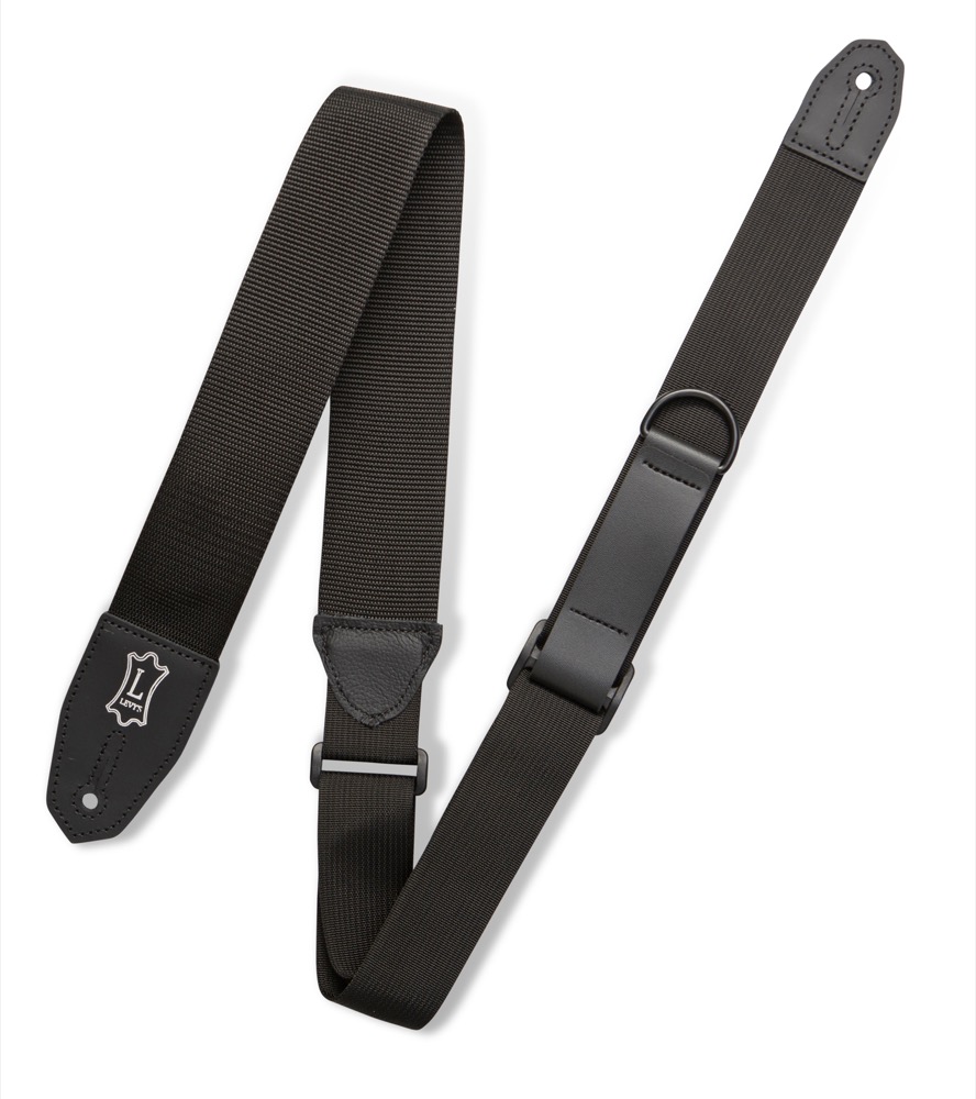 Levy's Levys 2" Right Height Polyester Strap - Black - Guitars