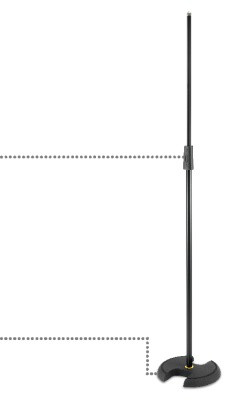 Hercules Hercules Stage Series Straight Mic Stand With Quick Turn H Base - Stands