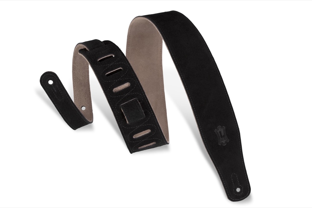 Levy's Levys 2.5" Suede Strap - Black - Guitars