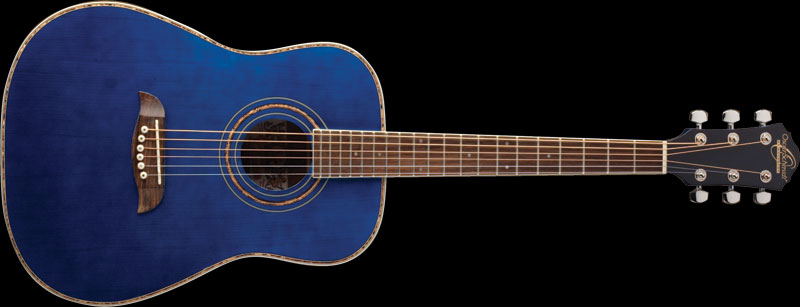 Oscar Schmidt Oscar Schmidt 3/4 Acoustic - Transparent Blue - Guitars