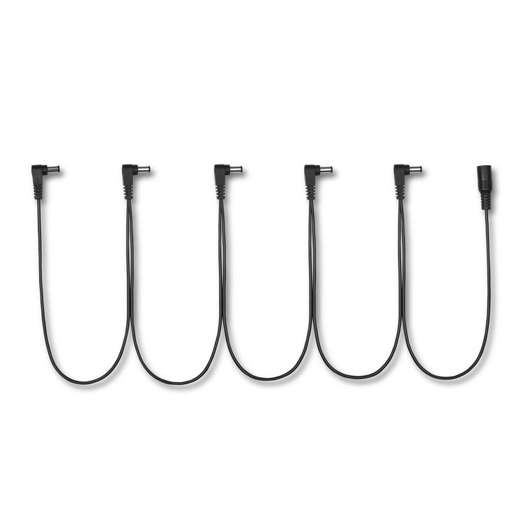 Outlaw Outlaw 9 Volt DC, 5 Way Daisy Chain Cable w/ 5 Right Angle Connectors - Effects