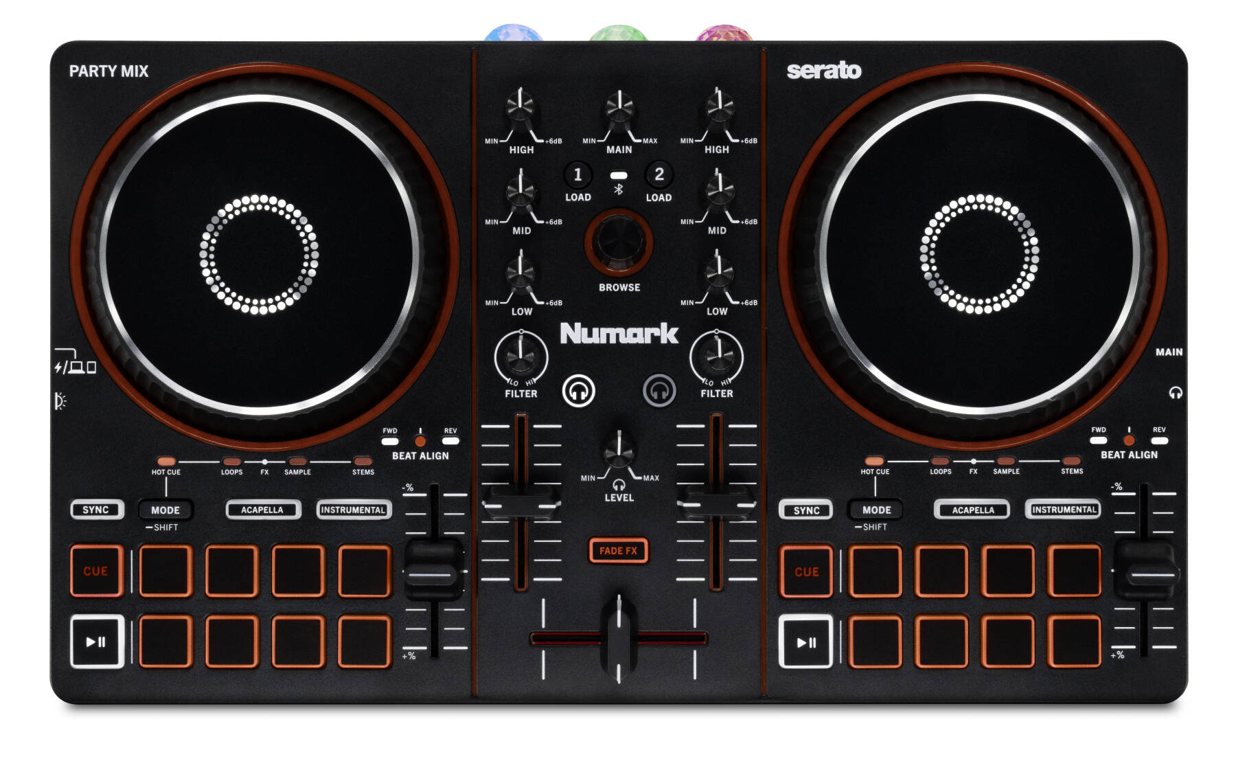 Numark Numark Party Mix III USB DJ Controller with Lights - Live Sound, DJ